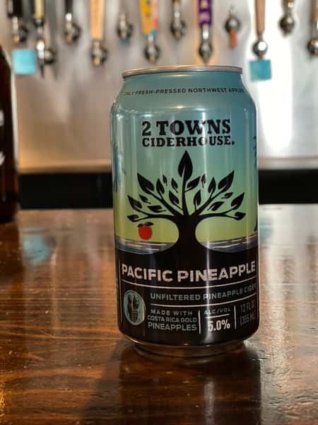 Pacific Pineapple Cider- 2 Towns- 5% 12oz can