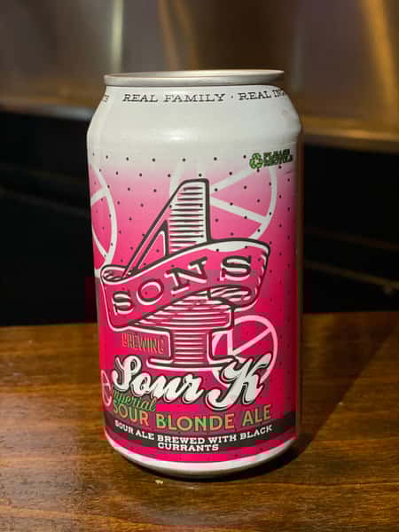 "Sour K" Imperial Sour Blonde Ale- 4 SON'S Brewing - 7.9% 12oz