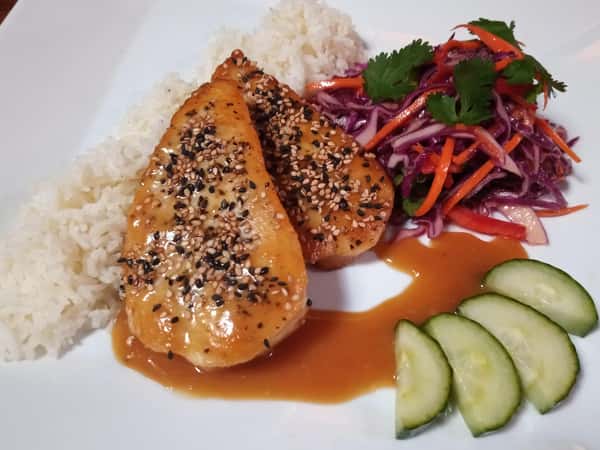 Orange Miso Glazed Halibut