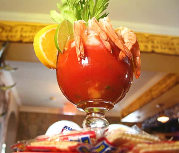 bloody mary with shrimp