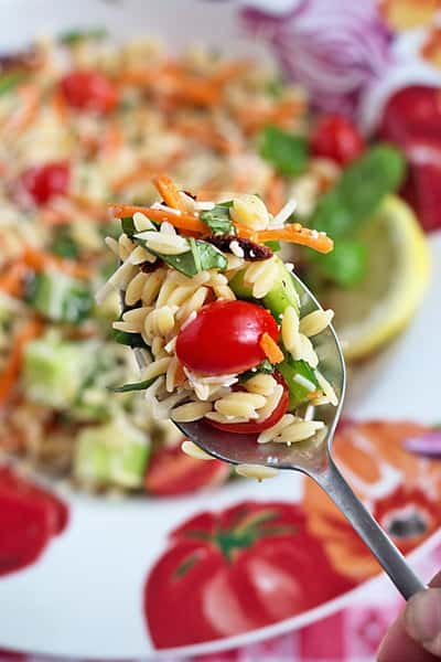 Chopped Vegetable and Orzo Salad