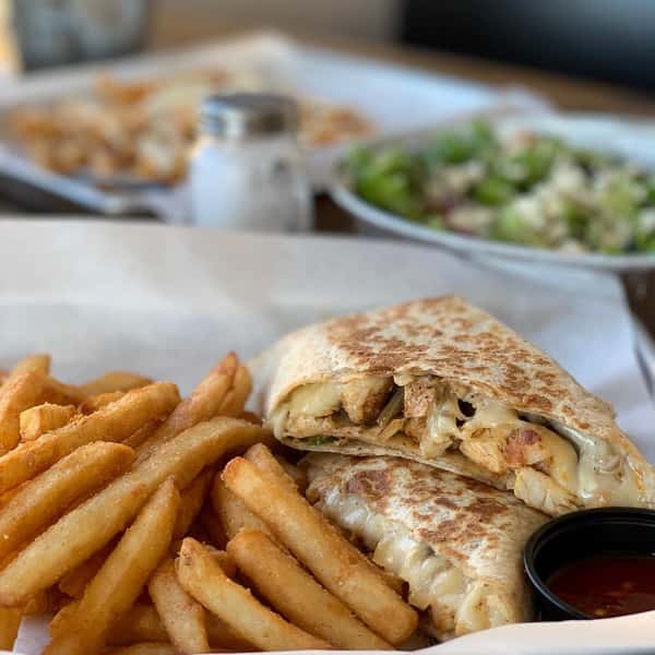 Wrap and fries