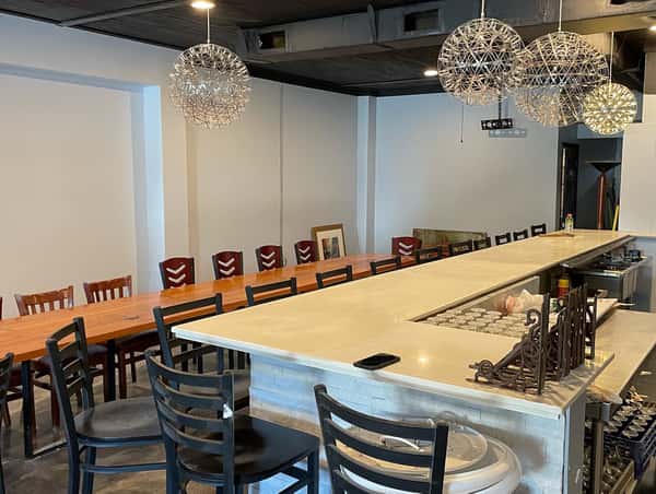 The Bar and Table in the Private Dining Space