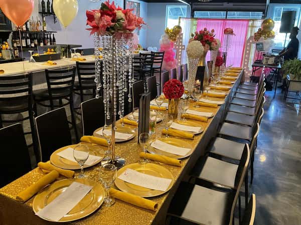 Table and Bar Ready for an Event