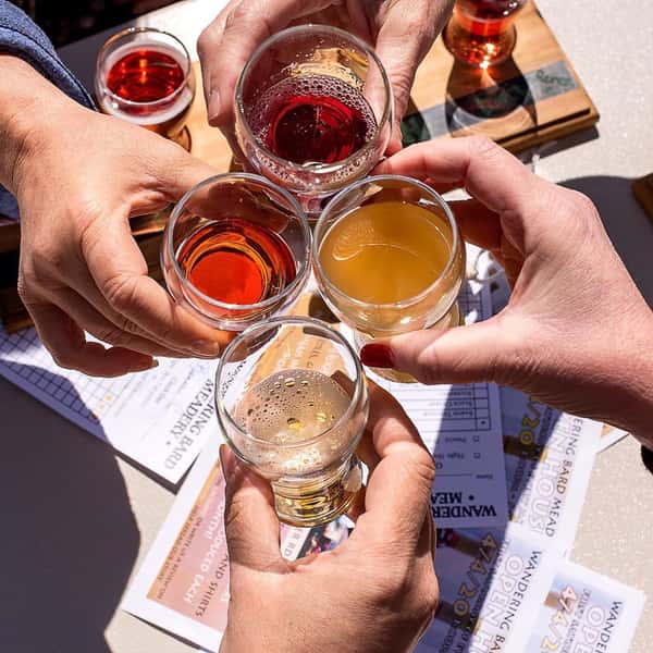 glasses cheersing