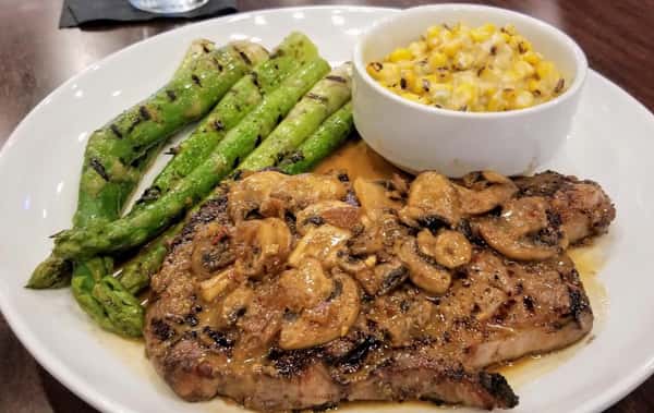 Grilled chicken with mushrooms