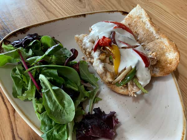 Savory Roasted Chicken Cheesesteak
