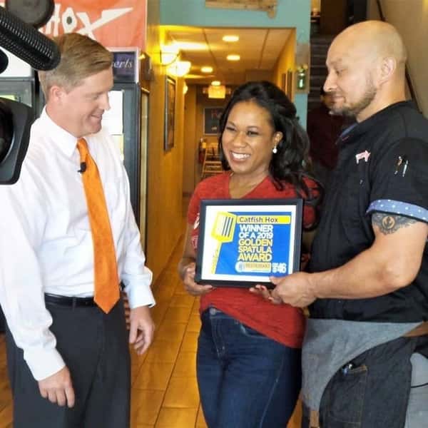 owners accepting golden spatula award