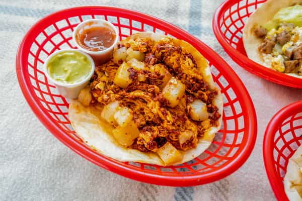 chorizo egg potato taco