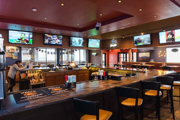 bar with tvs