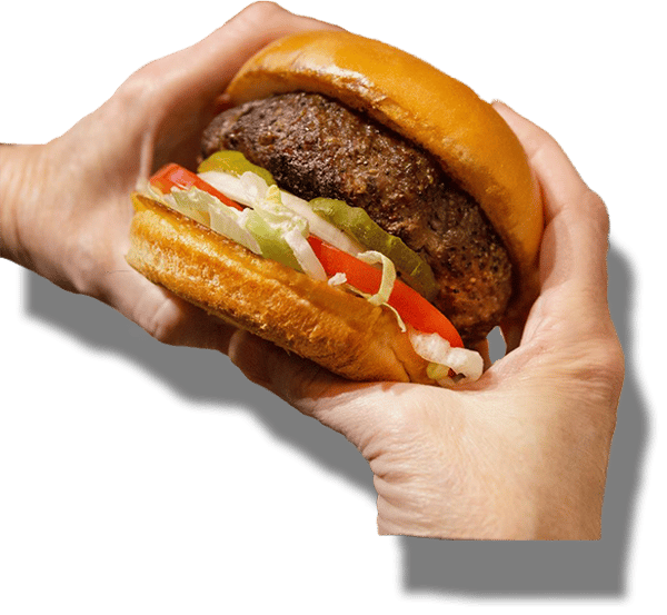 Burger in hands