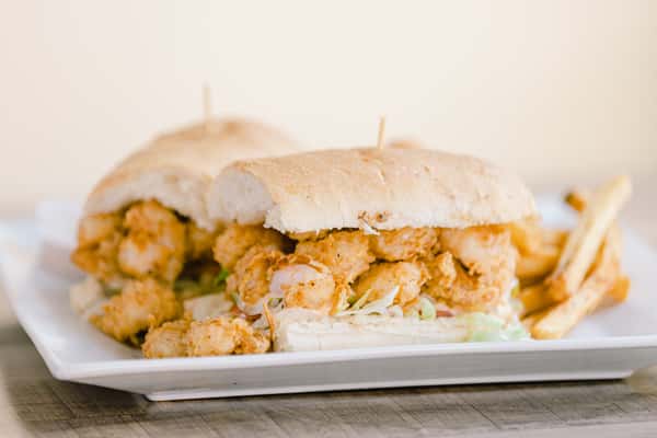 Shrimp Pasta po boy