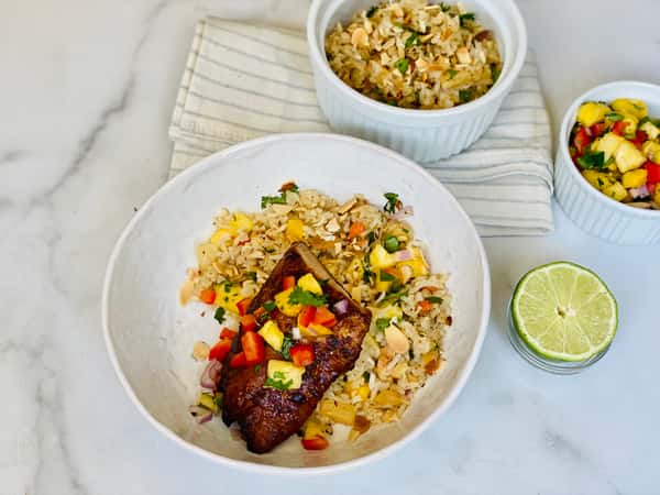 Tropical Snapper with Coconut Pineapple Rice