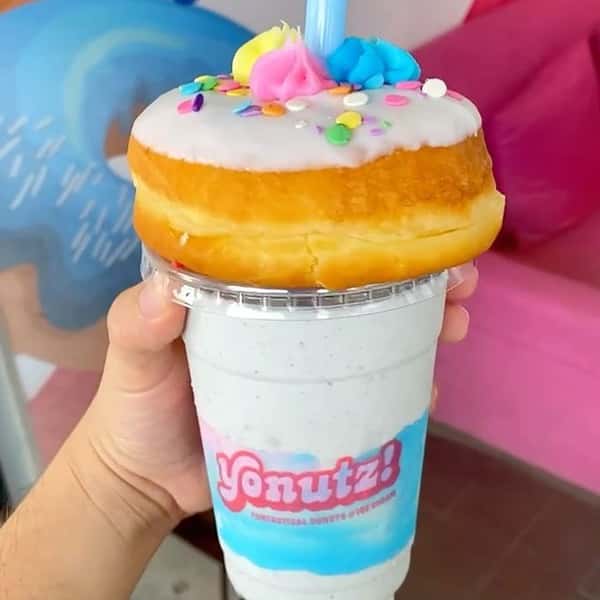 milkshake with donuts
