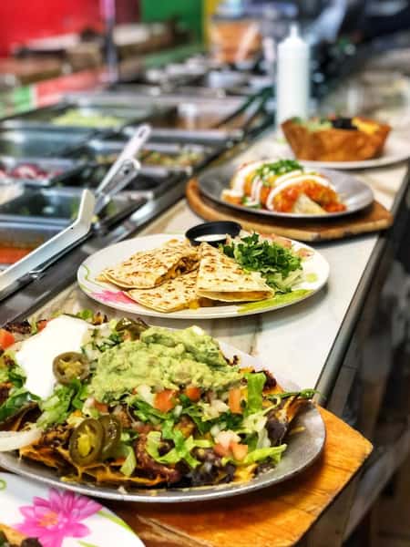 plates of mexican food