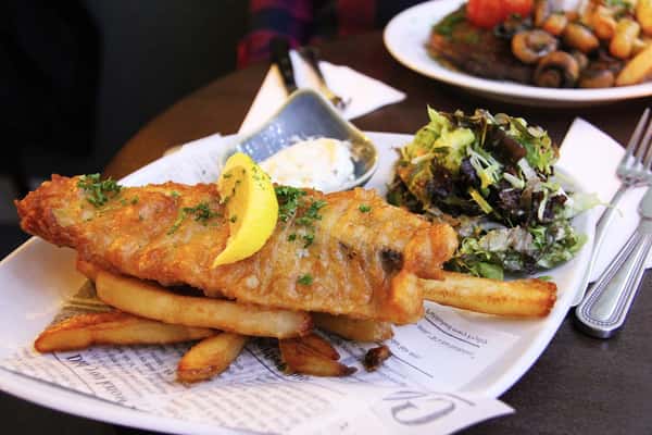 fried fish and fries