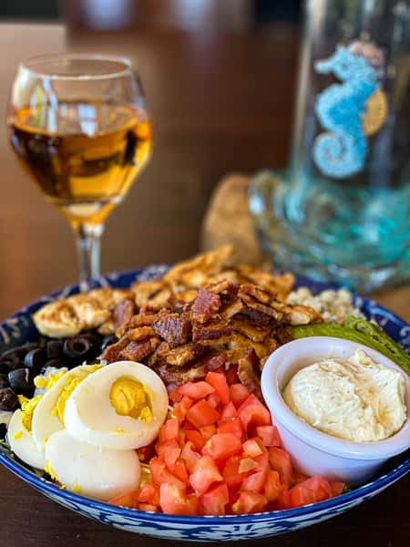 Cobb Salad with white wine