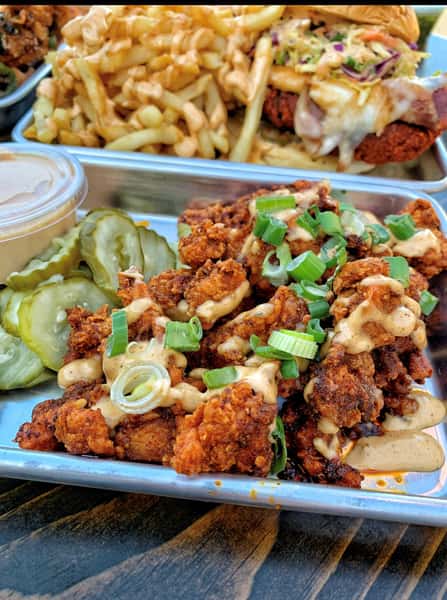 Spicy popcorn chicken