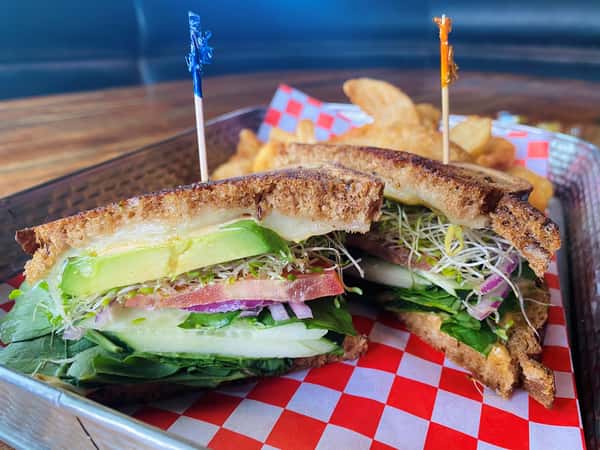 Avocado and Sprout on Rye