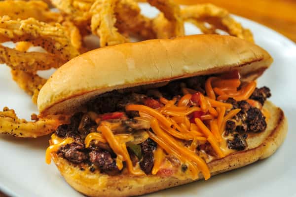 Kansas philly on a hoagie bun