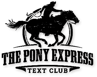 The Pony Express Text Club Logo
