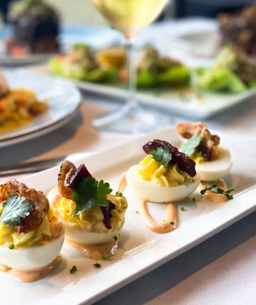 Million Dollar Deviled Eggs (156 cal each)