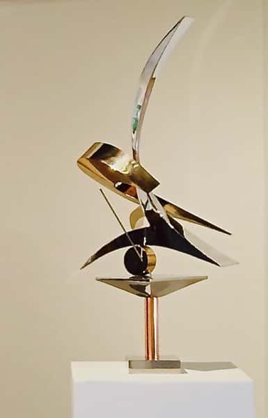 "PERFECT MARTINI" - COPPER, BRONZE AND STAINLESS STEEL - 30" x 22" x 8" (sculpture)