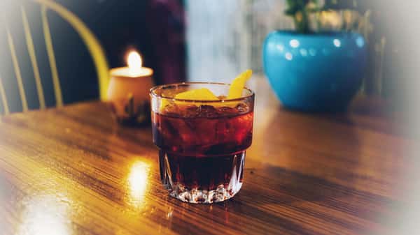 Barrel Aged Mezcal Negroni