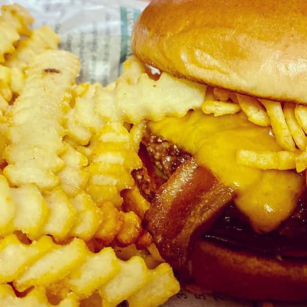 burger and fries