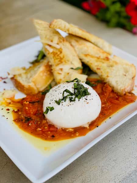 BURRATA & BRAISED TOMATOES