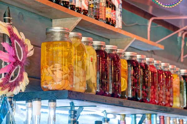 jars on a shelf