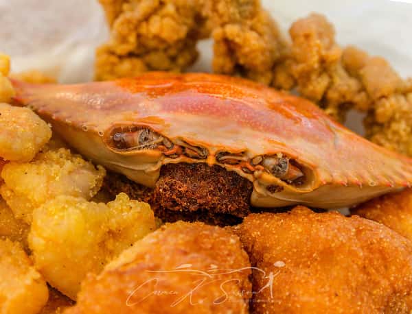 Fish and Deviled Crab Plate