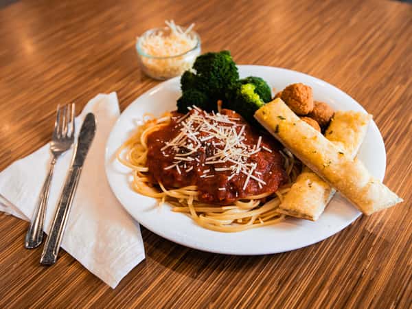 3 Item Plate with Pork & Beef Meatballs
