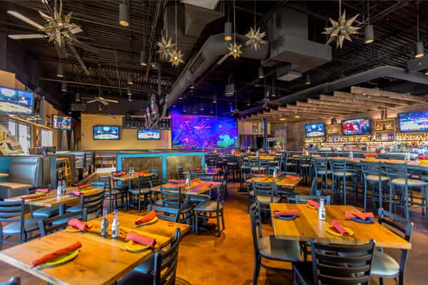 north scottsdale inside, spacious colorful decor, with Mexican star lighting.