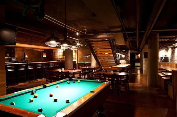 Downstairs game area