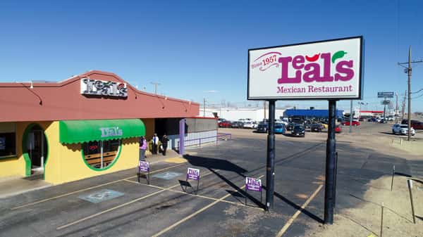 outside Leal's restaurant