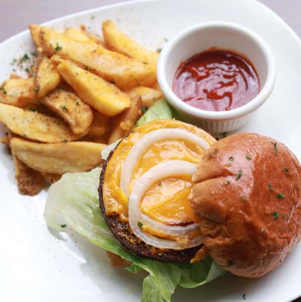 Our Soul Burger is nothing like you have ever tasted! Char Grilled Beyond Patty with a fresh lettuce, tomato's, onions. Check out our add on's and make it your own!