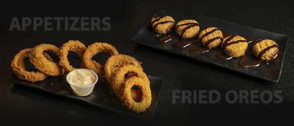 appetizers and fried oreos