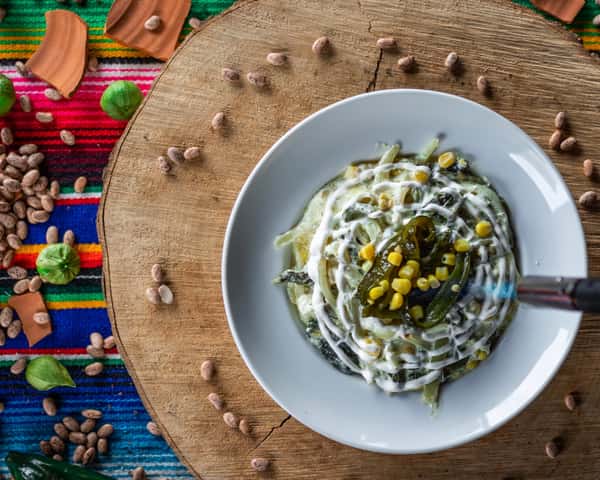 Rajas Con Crema (Chilies and Cream)