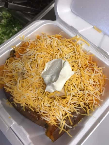 mashed sweet potato