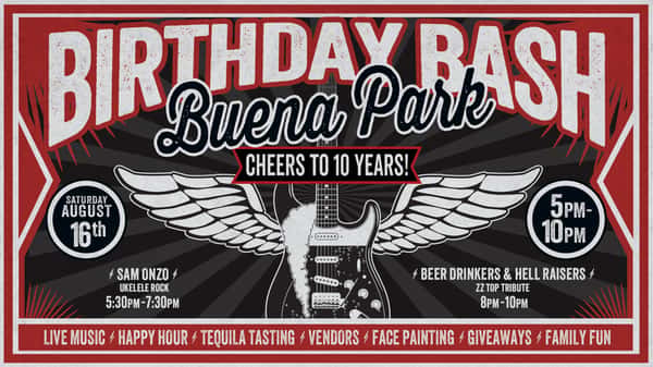 Rock & Brews Buena Park's 10-Year Birthday Bash - American Food
