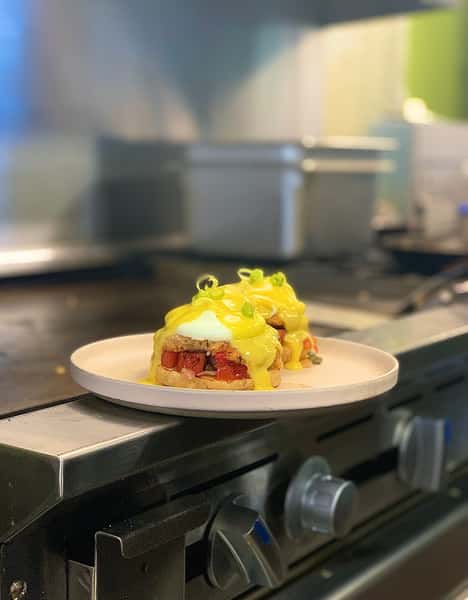 Benedict: Hollandaise made fresh every morning, the real way. House made sourdough english muffins too