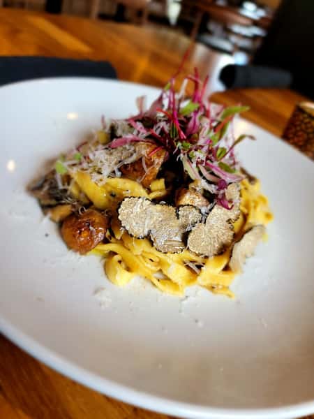 pasta with shaved truffles