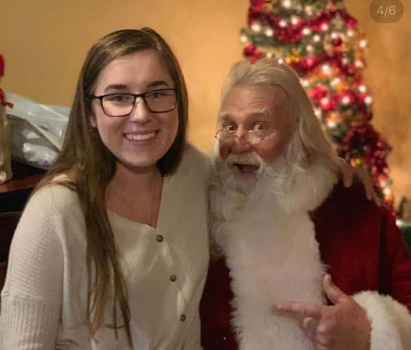 Kayla with Santa