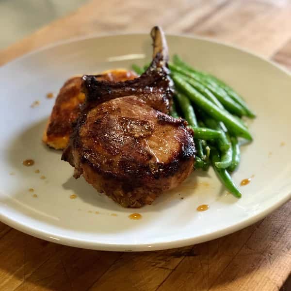 Seared 12oz Bone in Pork Chop