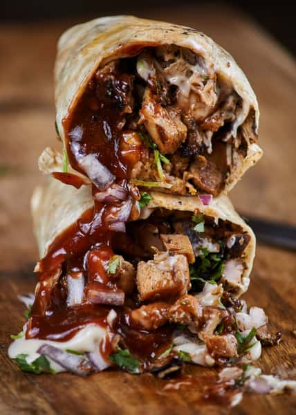 BBQ Chicken Pizza Burrito