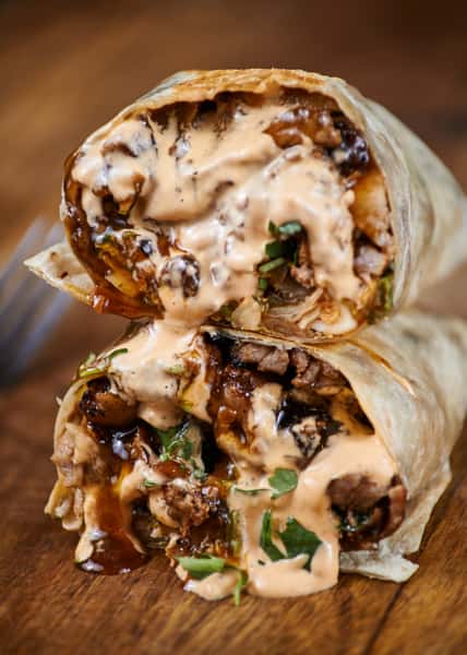 Korean BBQ Pork Belly Burrito