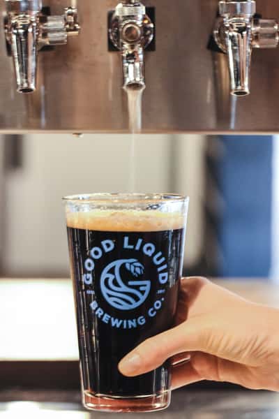 pouring draft beer