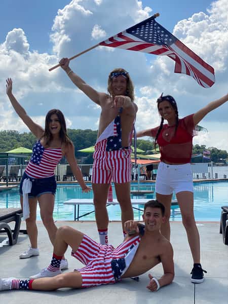 group of patriotic people