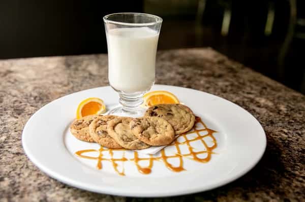 Fresh Baked Chocolate Chip Cookies and Milk